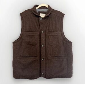 WOOL BLEND Western Ranch Wear Size XXL Mens Brown Button Vest